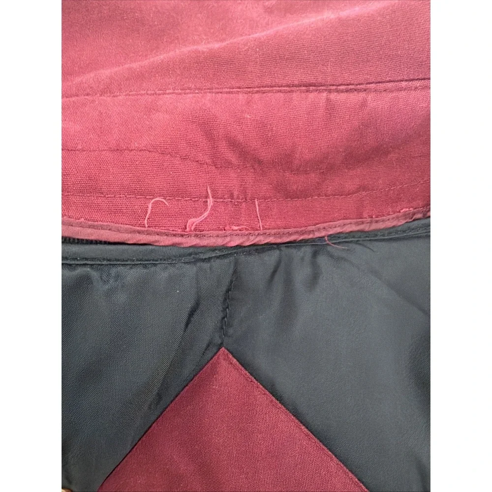 London Fog Men Navy Red Lined Parka Jacket Full Zip Pockets Mid-Length Sz Large